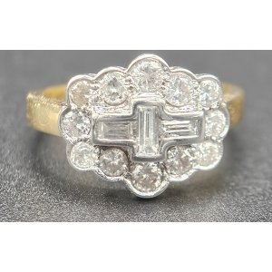 vintage diamond boat ring