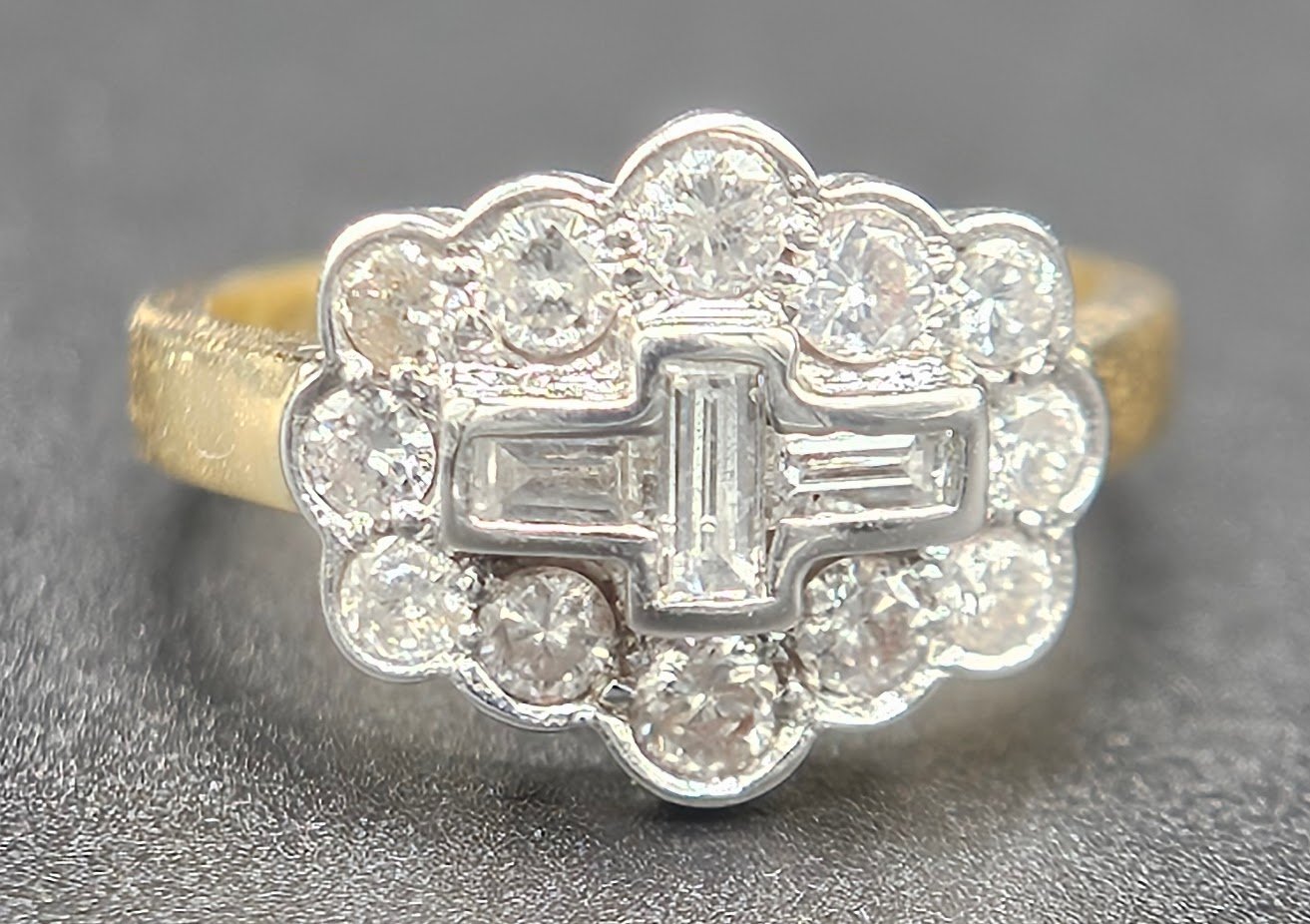 vintage diamond boat ring
