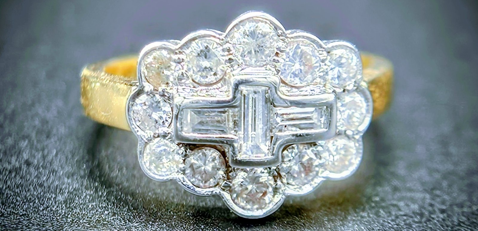 vintage diamond boat ring - Image 3