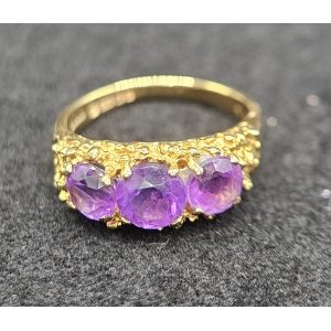 vintage 9ct amethyst ring