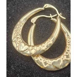 vintage 9ct hoops