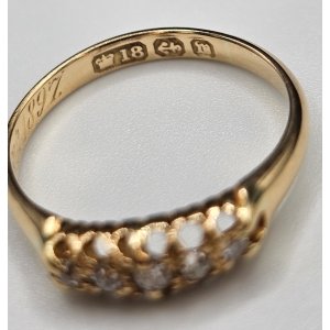 18ct diamond ring antique