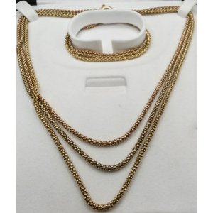Solid 18ct Necklace & Bracelet UnoAerre