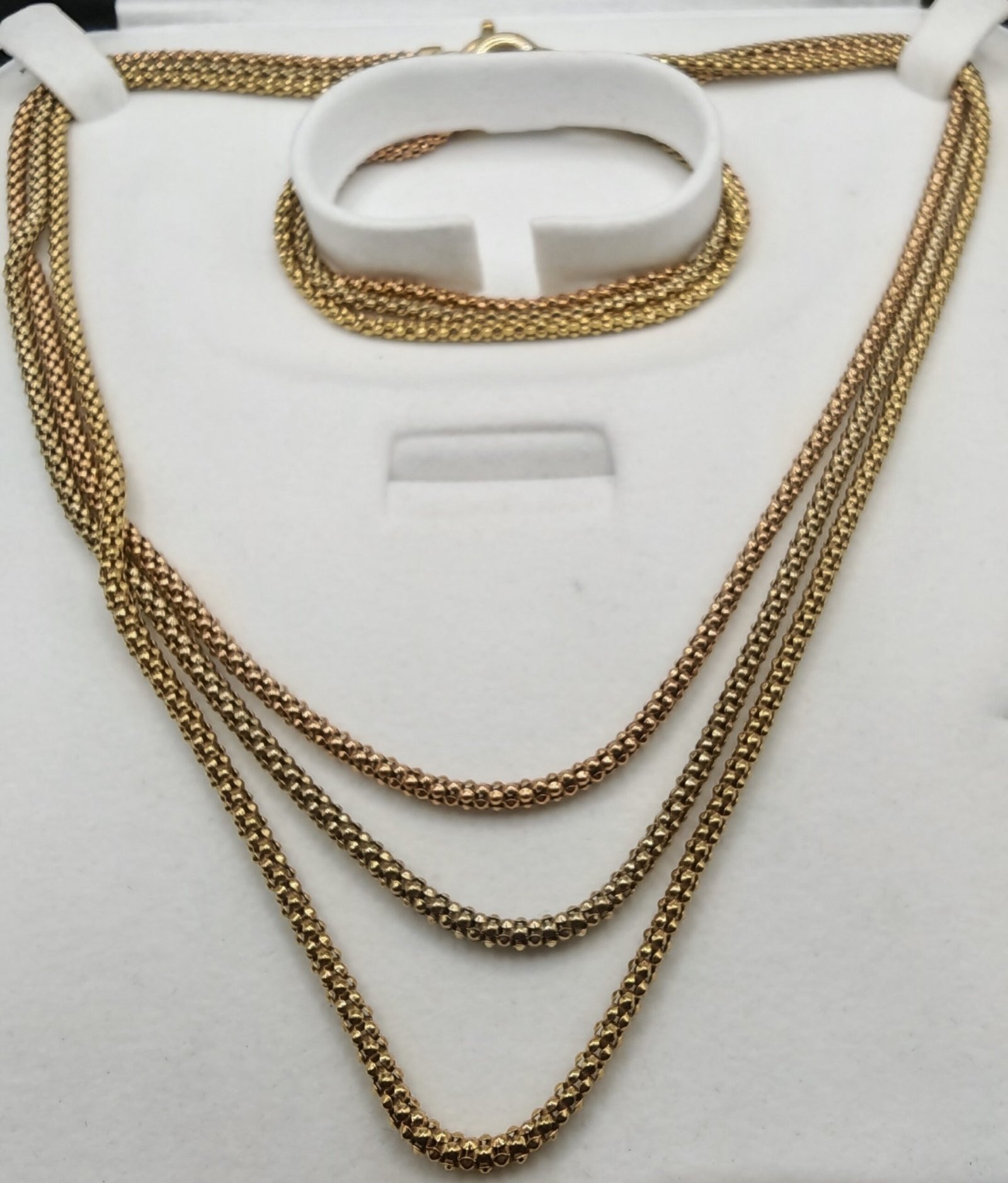 Solid 18ct Necklace & Bracelet UnoAerre