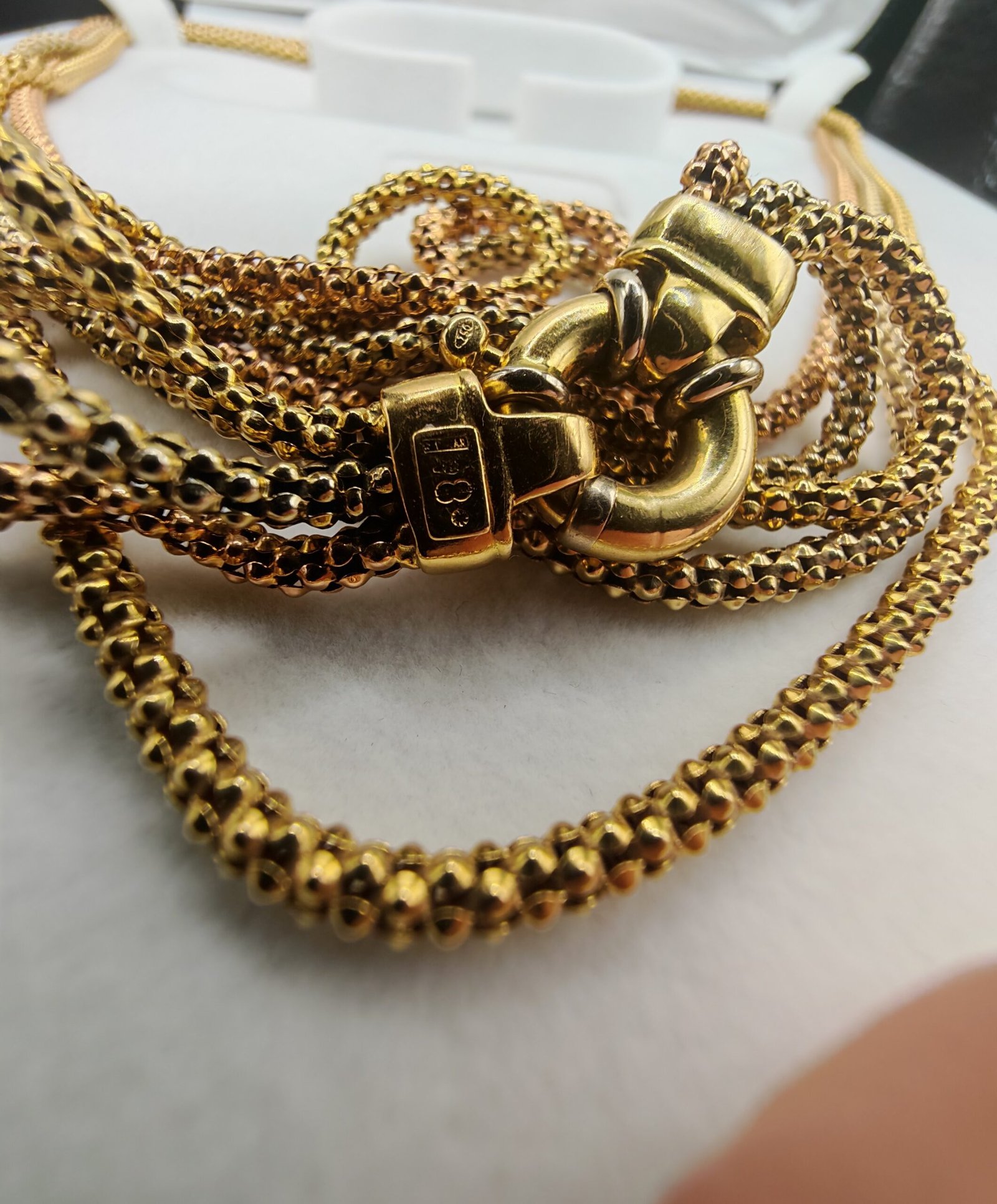 Solid 18ct Necklace & Bracelet UnoAerre - Image 4