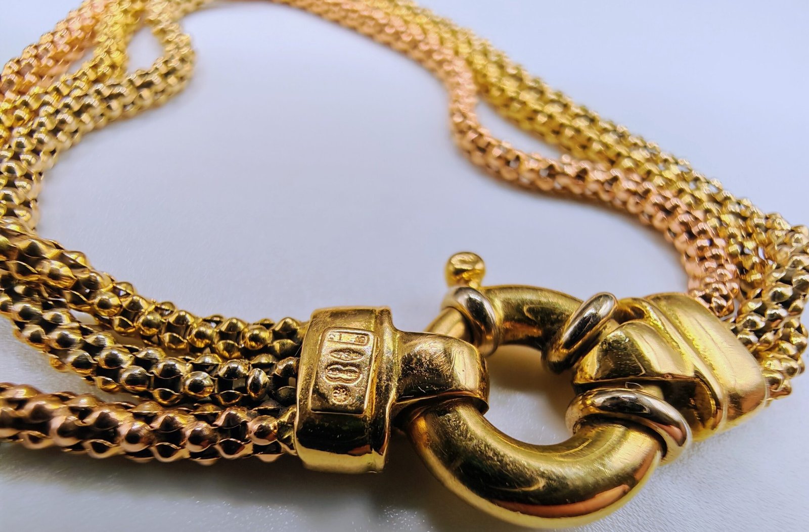 Solid 18ct Necklace & Bracelet UnoAerre - Image 5